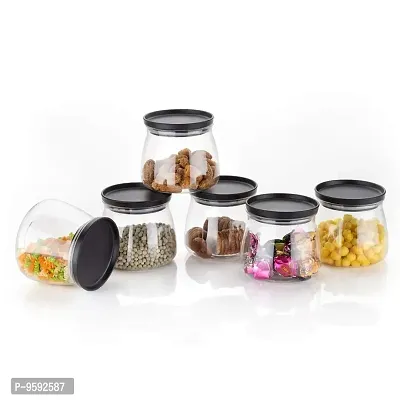 G-MART Matka Shape Kitchen Storage Plastic Container For Dal, Rice, Tea, Sugar Storage jar with Container (Set Of 6)-thumb3