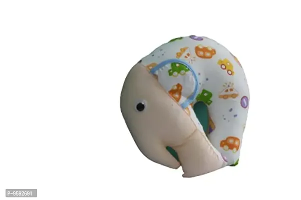 G-MART Elephant Design Velvet Pillows for Baby (Peach)-thumb5