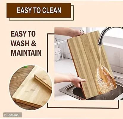 G-MART Cutting Board for Kitchen with an Handle Heavy Duty Stain Resistant Non Slip Chopping Board-Durable Smooth 22CM X 32CM (Ring Handle)-thumb4