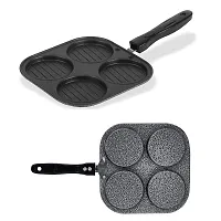 G-MART Non Stick Aluminium 4 Cavity Single Handle Grill Uttapam Pan Multi-Mini Snack Maker/Pan Cake Maker-thumb4