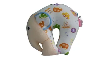 G-MART Elephant Design Velvet Pillows for Baby (Peach)-thumb3