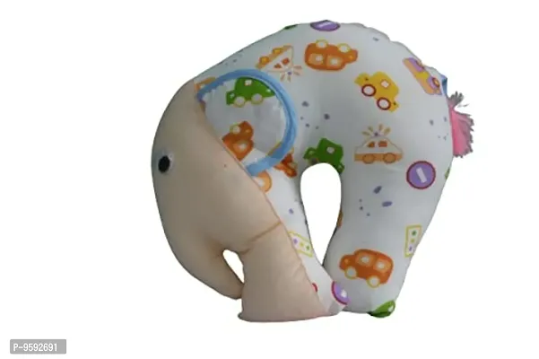 G-MART Elephant Design Velvet Pillows for Baby (Peach)-thumb4