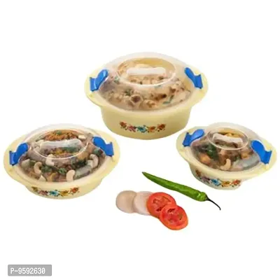 G-MART Hot N Fresh Insulated Plastic Casserole Gift Set (3 Pieces), Multicolor, Medium (Casserole Set-03)