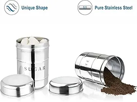 G-MART Stainless Steel Set of 2 Tea and Sugar Container, Tea Sugar Dabba Set - 700 ml-thumb2