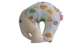 G-MART Elephant Design Velvet Pillows for Baby (Peach)-thumb2