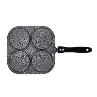 G-MART Non Stick Aluminium 4 Cavity Single Handle Grill Uttapam Pan Multi-Mini Snack Maker/Pan Cake Maker-thumb3