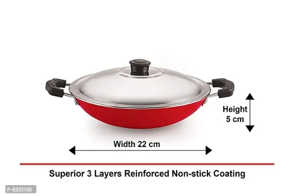 Non-Stick Appamchatti with Stainless Steel Lid | 23 CM (SET-1)-thumb0