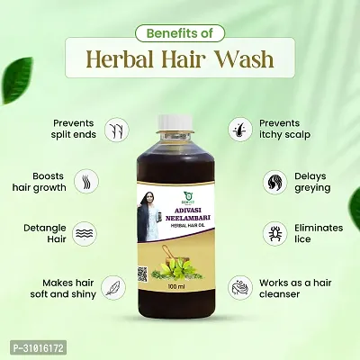 Oshved Adivasi Neelambari medicine All type of Hair Problem Hearbal Hair Oil 100ml-thumb2