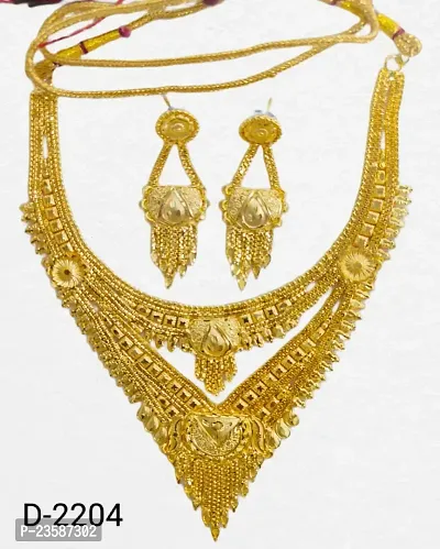 Elegant Brass And Copper Jewellery Set for Women