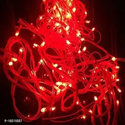 Radisson? String Lights- Red (Pack-2) 51 feet, 60 Bulbs, ISI Certified Series Ferry Lights for Home, Office, Diwali, Christmas, Decoration,Copper Wire, Extra Bright LED,Water Proof,Indian 1