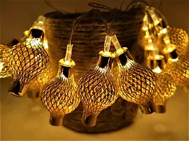 Radisson? Golden Home Decoration Metal Ball String LED Ferry Light (Pack -2) for Balcony, Curtains, Diwali, Christmas, New Year with 5m Wire and 16 LED Made by India 1-thumb1