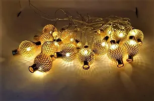 Radisson? Golden Home Decoration String LED Ferry Light Copper for Balcony, Curtains, Diwali, Christmas, New Year with 5m Wire and 16 LED Made by India 1-thumb2