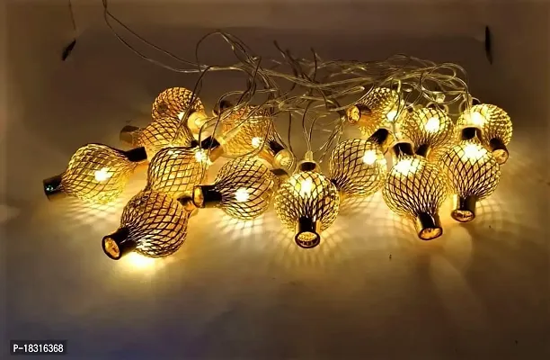 Radisson? Golden Home Decoration String LED Ferry Light Copper for Balcony, Curtains, Diwali, Christmas, New Year with 5m Wire and 16 LED Made by India 1-thumb3