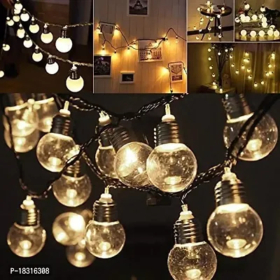 Radisson ? Golden Home Decoration Crystal Bulb Shape String LED Ferry Light for Balcony, Curtains, Diwali, Christmas, New Year with 5m Wire and 16 LED Made by India 1-thumb5