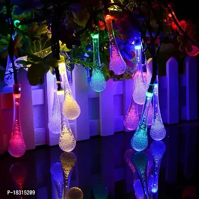 Radisson ? Multicolor String Light Home Decoration Water Droplets LED Fairy Light for Balcony, Curtains, Diwali, Christmas, New Year with 5m Wire and 16 LED Made by India 1-thumb3