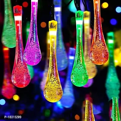 Radisson ? Multicolor String Light Home Decoration Water Droplets LED Fairy Light for Balcony, Curtains, Diwali, Christmas, New Year with 5m Wire and 16 LED Made by India 1