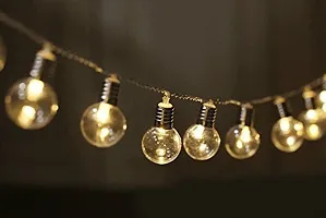 Radisson ? Golden Home Decoration Crystal Bulb Shape String LED Ferry Light for Balcony, Curtains, Diwali, Christmas, New Year with 5m Wire and 16 LED Made by India 1-thumb1