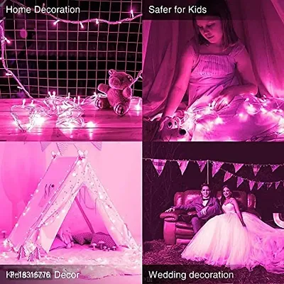 Radisson? String Lights- Pink (Pack-2) 51 feet, 60 Bulbs, ISI Certified Series Ferry Lights for Home, Office, Diwali, Christmas, Decoration, Copper Wire, Extra Bright LED,Water Proof,Indian 1-thumb2