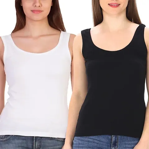 Solid Camisoles And Tank Top Pack Of 2