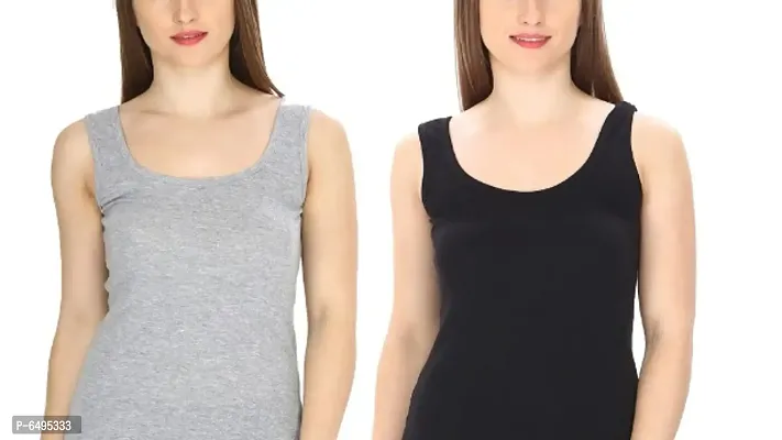 Camisole  Tanktop Black and Grey ( 2 Pcs Pack )