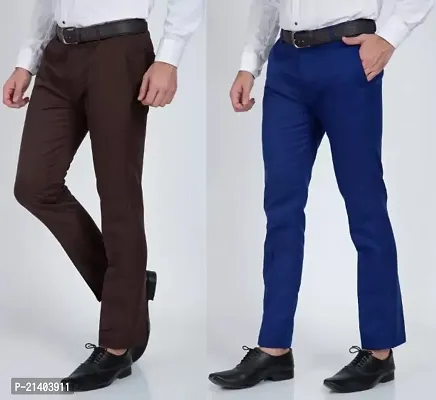 MenCotton Matty  Lycra Formal Trousers Pants