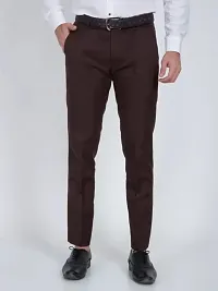 MenCotton Matty  Lycra Formal Trousers Pants-thumb3