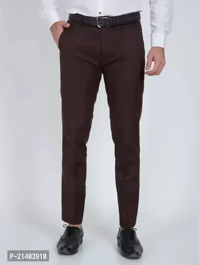 MenCotton Matty  Lycra Formal Trousers Pants-thumb4