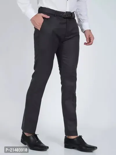 MenCotton Matty  Lycra Formal Trousers Pants-thumb2