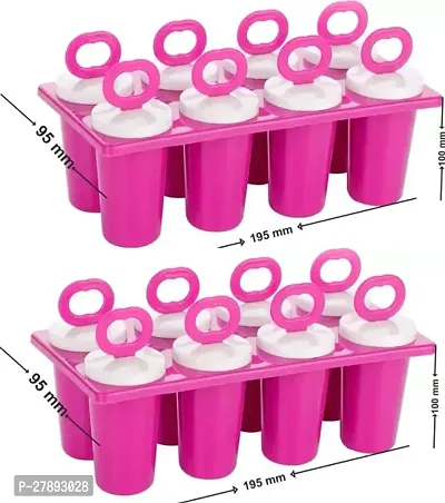 Plastic Icecream Kulfi Mould Ice Candy Maker  PINK COLOUR-thumb0