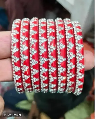 Elegant Red Plastic  Bangles For Women-thumb0