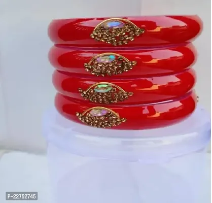 Elegant Red Plastic  Bangles For Women