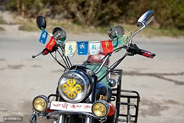 SCORIA? Combo Tibetian Buddhist Prayer Flags for Motorbike  Car for Hyundai EON-thumb2