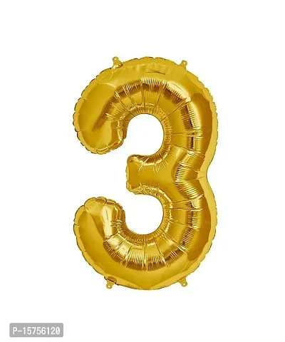 Party Booms Numbers Foil Balloon Gold (16inch) , Birthday Party Supplies , Party Foil Balloon - Large/ Kids Party Supplies , Theme Birthday Party , Foil Balloons , Birthday Balloons (3)-thumb0