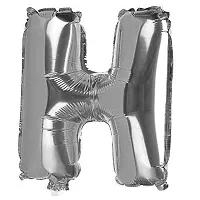 Party Booms Happy Birthday Foil Metallic Balloons Banners ( Pack of 13 Letters) for Easy D?cor/Decorations (Silver)-thumb2