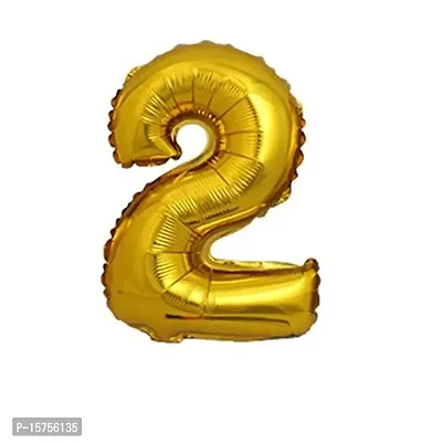 Party Booms Numbers Foil Balloon Gold (16inch) , Birthday Party Supplies , Party Foil Balloon - Large/ Kids Party Supplies , Theme Birthday Party , Foil Balloons , Birthday Balloons (2)-thumb0