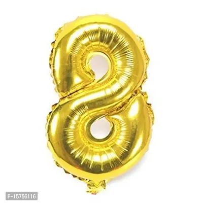 Party Booms Numbers Foil Balloon Gold (16inch) , Birthday Party Supplies , Party Foil Balloon - Large/ Kids Party Supplies , Theme Birthday Party , Foil Balloons , Birthday Balloons (8)-thumb0