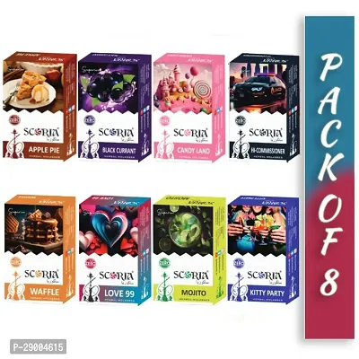 Superior Hookah Apple Pie, Waffle, Black Currant, Candy Land, Hi-commissioner, Love 99, Mojito, Katty Party Flavour (Pack Of 8)