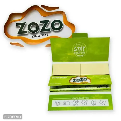 SCORIA ZOZO GREEN SLIM KING SIZE ROLLING PAPER FULL BOX-thumb2