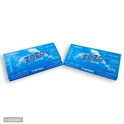 SCORIA ZOZO with Filter Bleached Rolling Paper - Pack of 2 Booklets/33 Gummed Paper and 33 Perforated Filters per Booklet