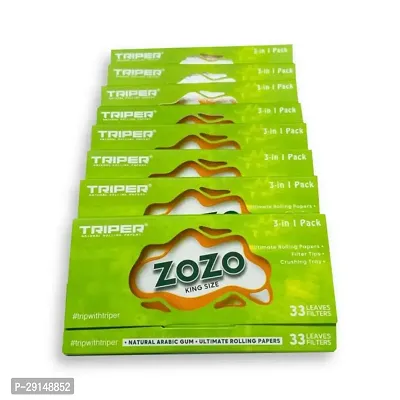 SCORIA ZOZO WHITE SLIM KING SIZE ROLLING PAPER (GREEN) PACK OF 8