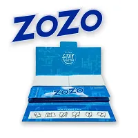 SCORIA ZOZO with Filter Bleached Rolling Paper - Pack of 2 Booklets/33 Gummed Paper and 33 Perforated Filters per Booklet-thumb2