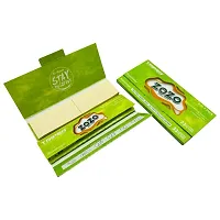 SCORIA ZOZO WHITE SLIM KING SIZE ROLLING PAPER (GREEN) PACK OF 8-thumb2