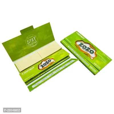 SCORIA ZOZO WHITE SLIM KING SIZE ROLLING PAPER (GREEN) PACK OF 8-thumb3