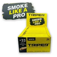 SCORIA TRIPER YELLOW SLIM KING SIZE -SMOKE LIKE A PRO- ROLLING PAPER FULL BOX (24 BOOKLETS)-thumb3