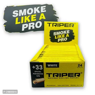 SCORIA TRIPER YELLOW SLIM KING SIZE -SMOKE LIKE A PRO- ROLLING PAPER FULL BOX (24 BOOKLETS)-thumb4