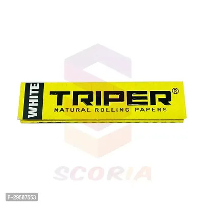 SCORIA TRIPER WHITE SLIM KING SIZE ROLLING PAPER PACK OF 10-thumb3