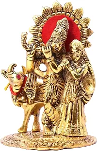 Lord Krishna Metal Statue,Krishna Murti Playing Flute for Temple Pooja,Decor Your Home,Office  Gift Your Relatives,Showpiece Figurines,Religious Idol,Gift Article.SIZE-17 Cm-thumb2