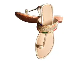 Women Embroidered Slip On Ethnic Flats Sandals-thumb2
