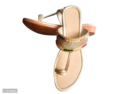 Women Embroidered Slip On Ethnic Flats Sandals-thumb3