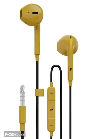 Stylish Golden Wired - 3.5 MM Single Pin Noise Cancelling With Microphone Headphones-thumb0